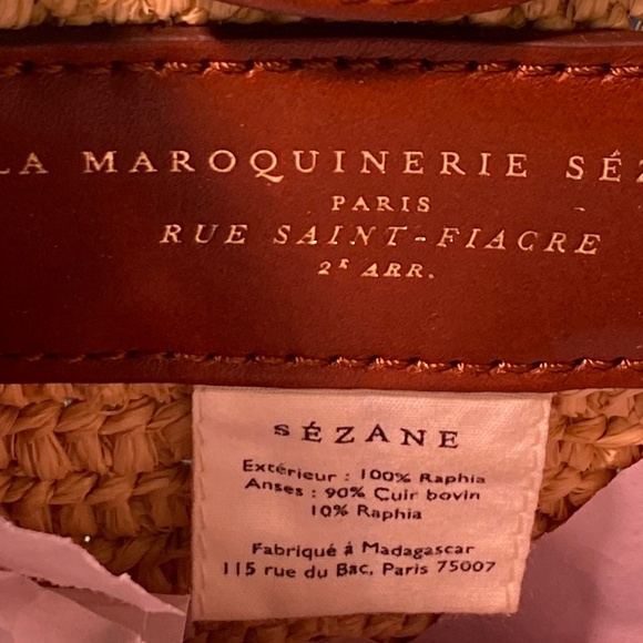 Sezane Josie Basket Bag w/ Flowers NWOT - Picture 5 of 10